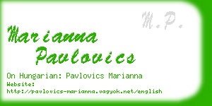 marianna pavlovics business card